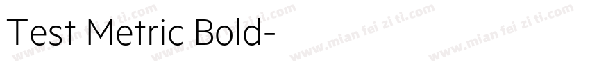 Test Metric Bold字体转换